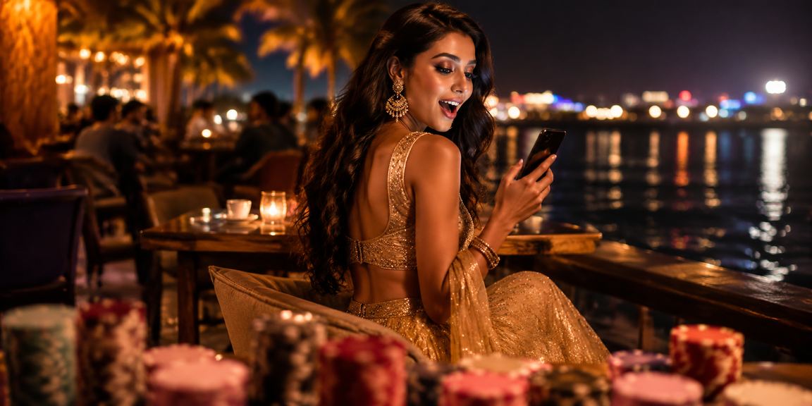 Cricket betting enthusiast in Goa using mobile device